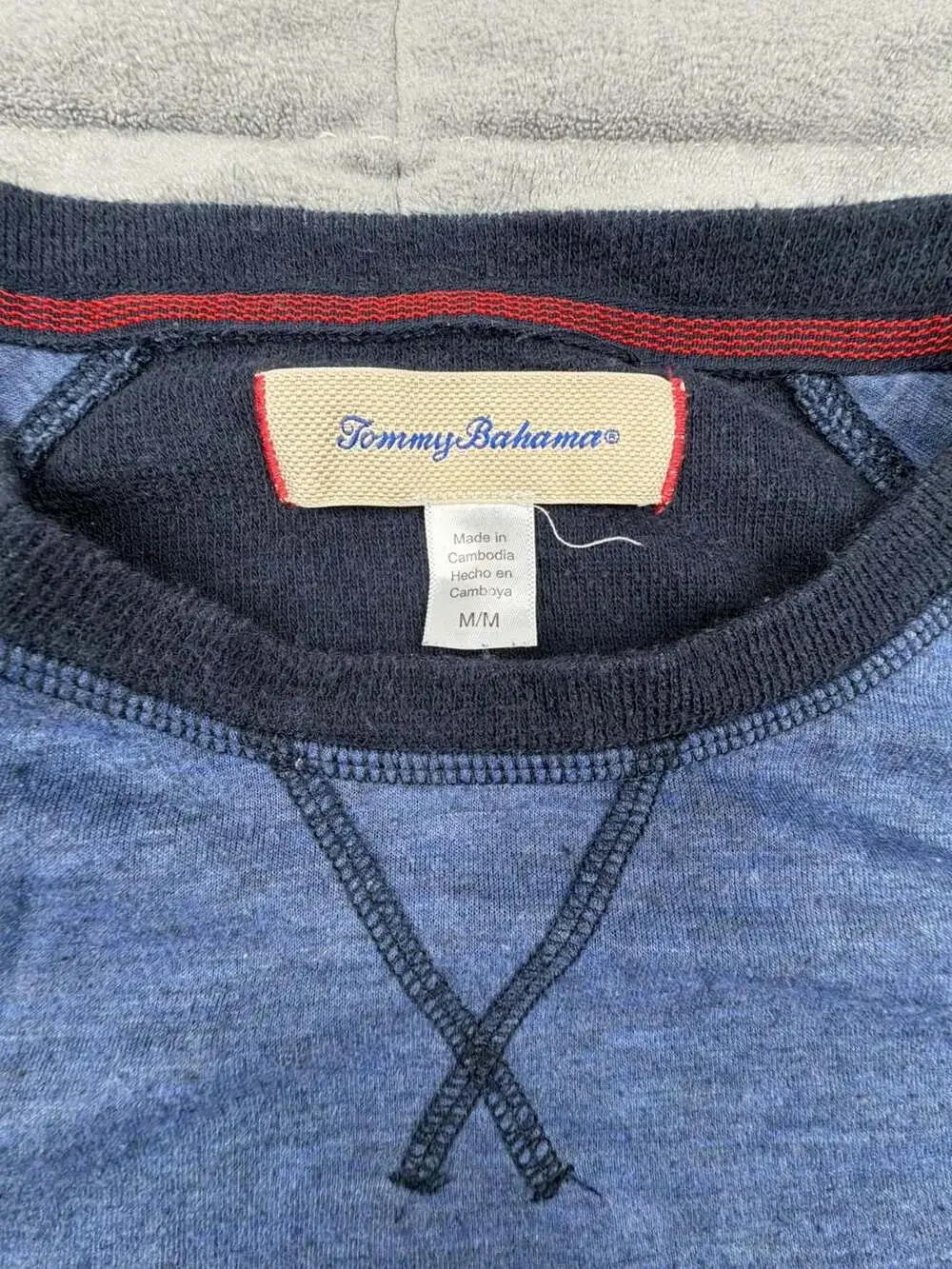 Tommy Bahama Mens Blue Long Sleeve Crew Neck Pullover Sweater Shirt Size M